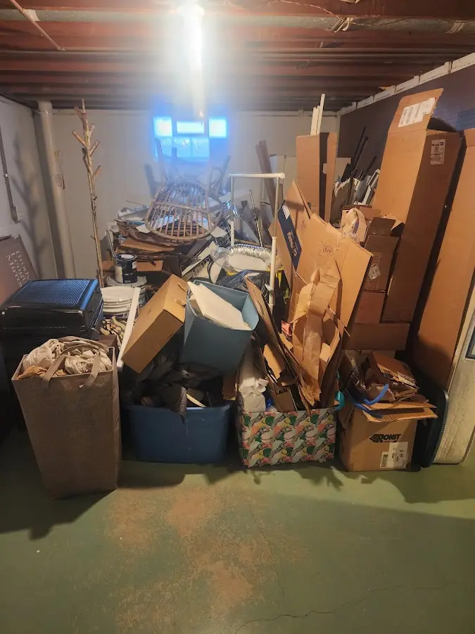 Roll-off dumpster container at job site for Concrete Dumpster Rental in Glendale Heights